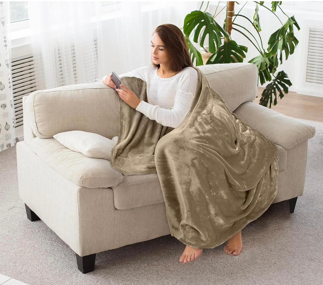 Fleece Plain Double Bed Blanket