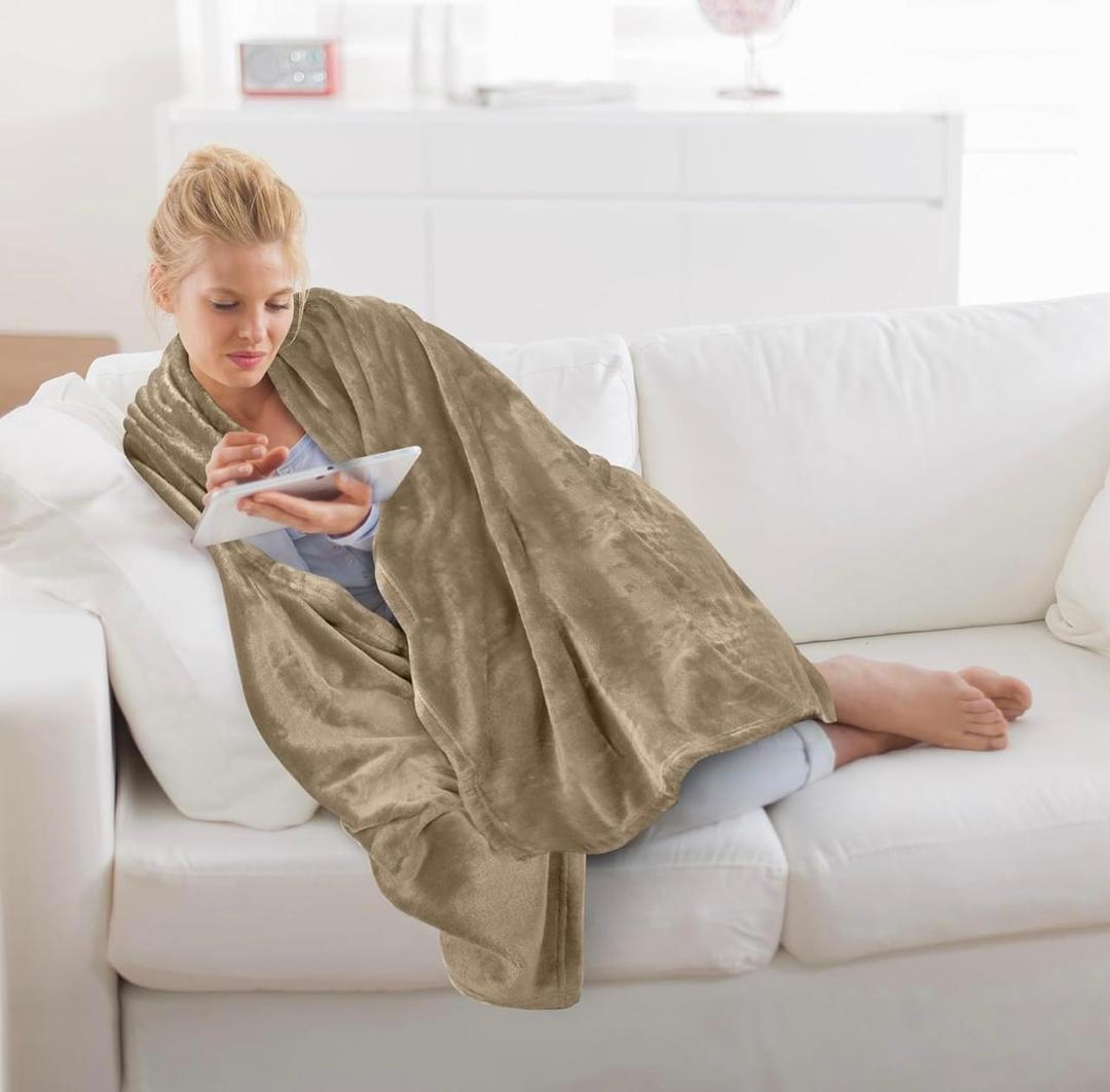 Fleece Plain Double Bed Blanket